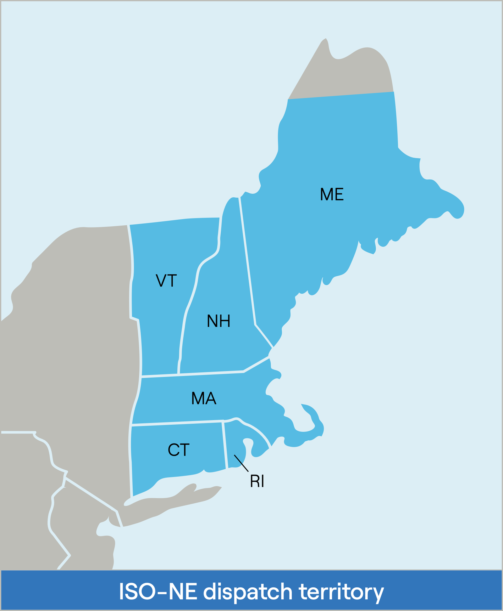 New England Demand Response territory map