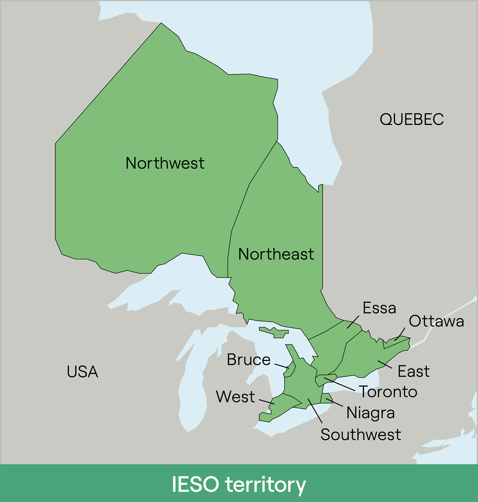 Ontario Demand Response territory map